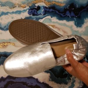 Aerosoles Rossie, silver loafers, size 9.5, comfy, office style